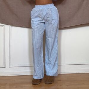 striped linen pants